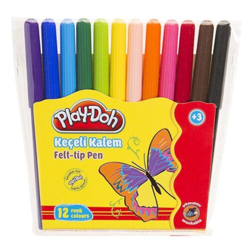 Play-Doh Keçeli Kalem 12 Renk Pvc 2 Mm Play-Ke005