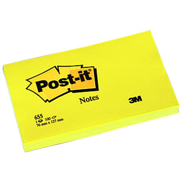post it 655 yapiskanli not kagidi 100 yaprak 76mm x 127mm sari 12 kocan 231827.jpg