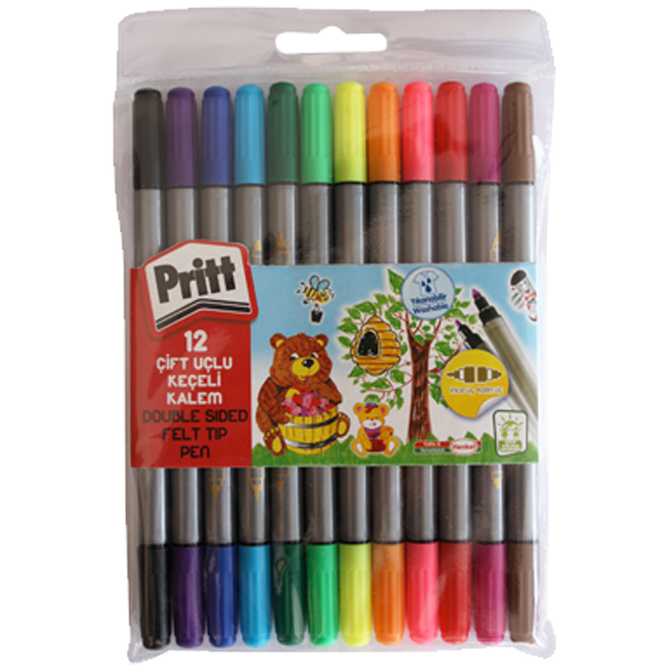 pritt keceli kalem 12 renk cift uclu 1687977 56368.png