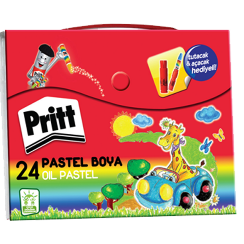 Pritt 24 Renk Çantalı Pastel Boya 1048064