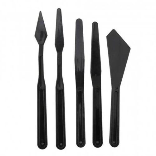 Rich Plastik Spatül 5 Li Set Siyah 11247