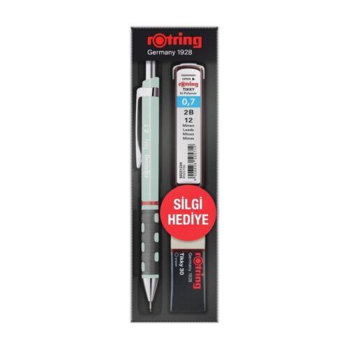 Rotring Okul Seti Tikky Versatil Kalem + Min + Silgi 3 Lü 0.7 Mm Opal Mavi Ro-Kk07-07