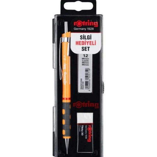 Rotring Okul Seti Tikky Rd Versatil Kalem 0.7+Min Silgi Hediyeli Mango Turuncu