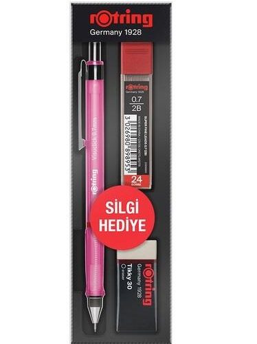 Rotring Visuclick (Min + Silgi + Versatil Kalem) Okul Seti 0,7Mm Şeffaf Pembe