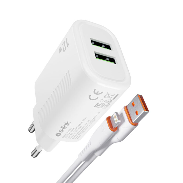 s link sl ec50 sl ec50t 5v 2400ma type c kablolu 2 usb cikisli beyaz ev sarj adaptoru 513133.jpg