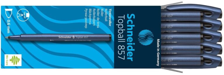 schneider 857 topball roller kalem siyah 10 lu 1 paket 10 adet 150910.jpg