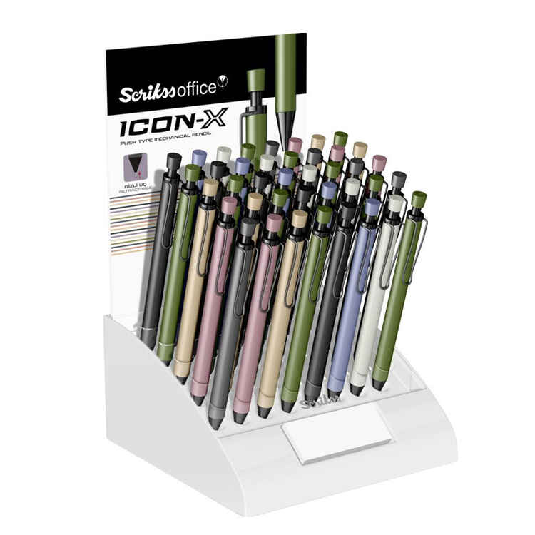 scrikss versatil kalem icon x metal 40 li stand 463704.jpg