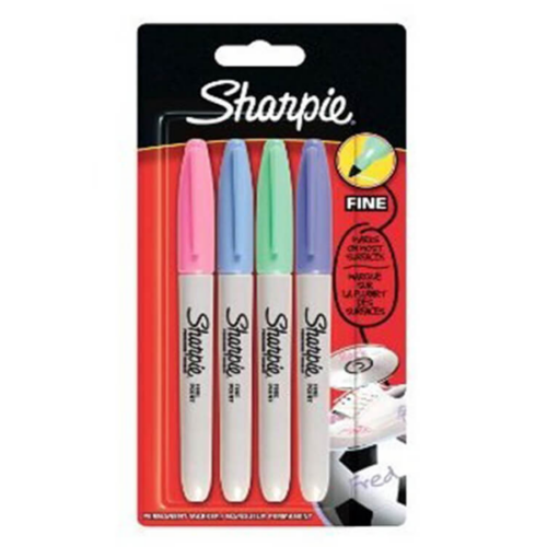 Sharpie 2065402 Permanent Fine Kalem Pastel Renkler 4 Lü
