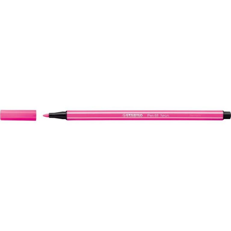 stabilo 68 056 kece uclu boya kalemi 1 mm fosforlu pembe 10 lu kutu 238073.jpg