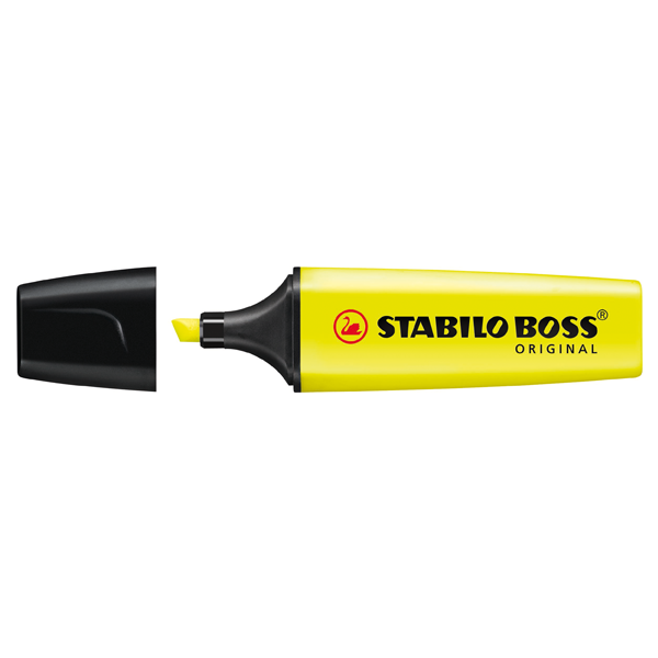 stabilo 70 24 fosforlu kalem boss original sari 10 lu kutu 238064.png