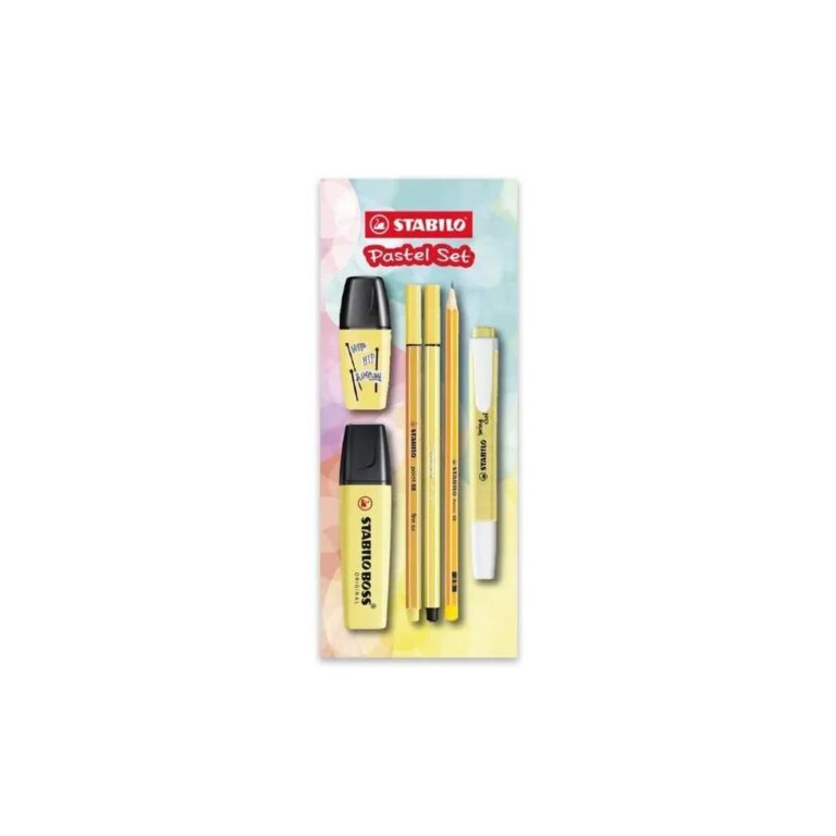 stabilo fosforlu kalem isaret kalemi boss original 2 5 mm kesik uc tek renk pastel set sari 70 144 6 6 li paket 431169.jpg