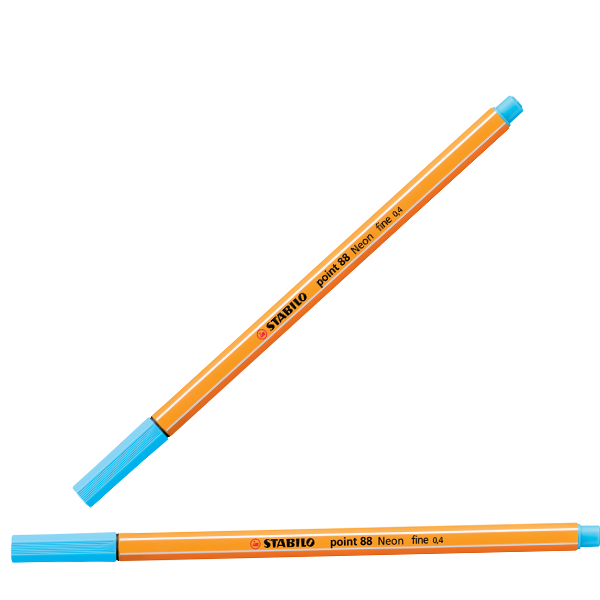 stabilo kece uc kalem 88 033 fosforlu mavi 166539.png
