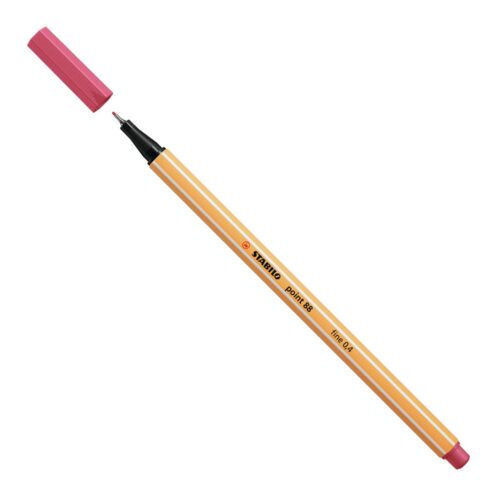 Stabilo Keçe Uçlu İnce Kalem Çilek Kırmızısı Fine 0,4 Mm 88/49 (10 Lu Paket)