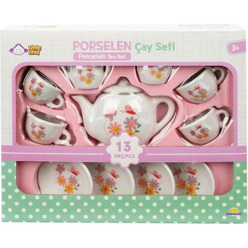 Sunman Oyuncak Porselen Çay Seti 13 Parça - Çıçek Desenli S00CH1501