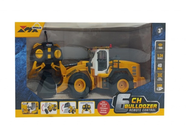 sunman oyuncak is makinesi 1 24 uzaktan kumandali buldozer dc f f isikli 6ch 3 7v usb 40mhz 505523.jpg