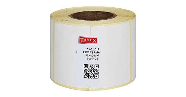 tanex barkod etiketi termal eco 58x40 mm 40 mm cap 600 lu 1 li 16 li paket 232175.jpg