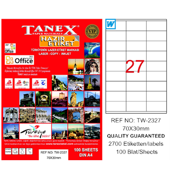 tanex lazer etiket 070 030 tw 2327 tw2327las10100 57358.png