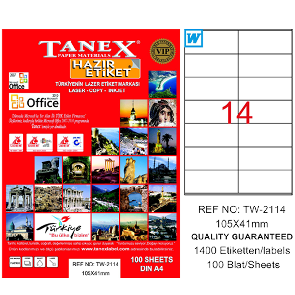 tanex lazer etiket 105 041 tw 2114 tw2114las10100 57342.png