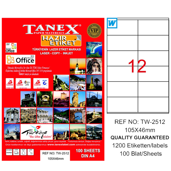 tanex lazer etiket 105 046 tw 2512 tw2512las10100 57364.png