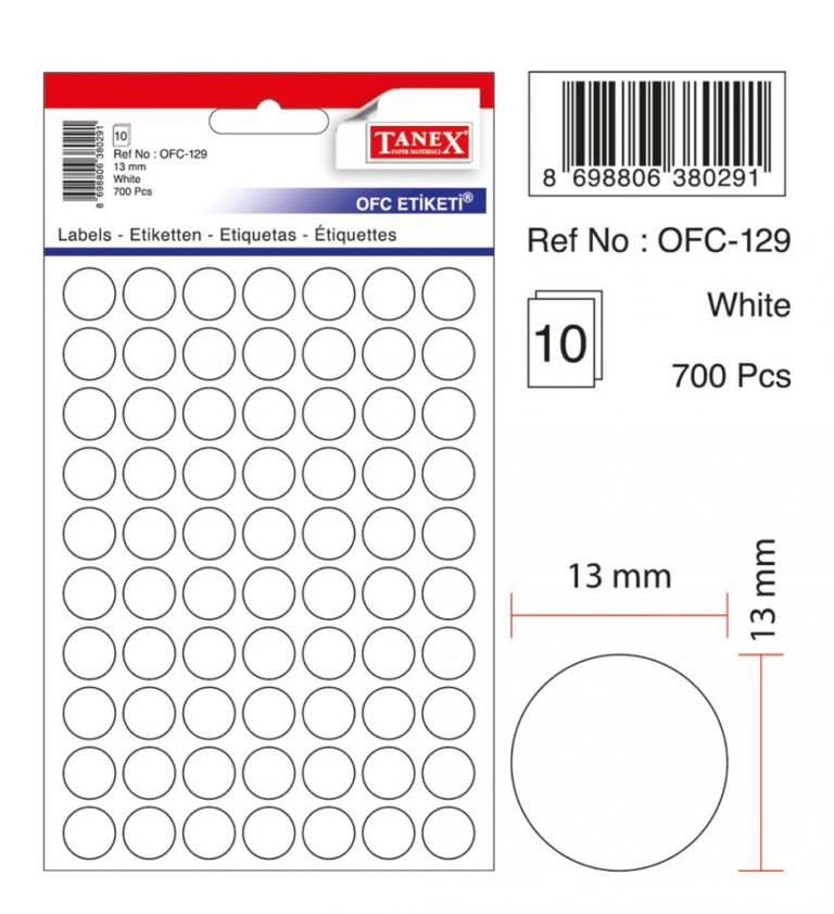 tanex ofc 129 ofis etiketi yuvarlak beyaz 10 lu paket 248885.jpg