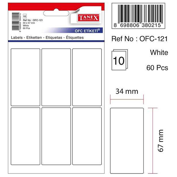 tanex ofis etiketi posetli 34x67 mm beyaz ofc 121 10 lu paket 315502.jpg
