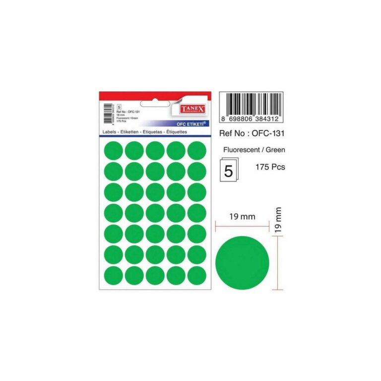 tanex ofis etiketi posetli yuvarlak 19 mm mix color ofc 131 425585.jpg