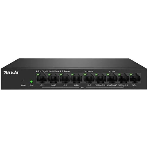 tenda g0 8g poe 9 port 8 port poe 10 100 1000 switch celik kasa poe router 469668.webp
