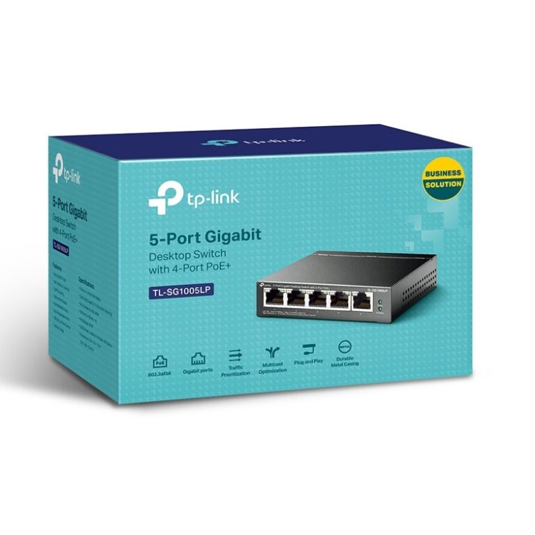 tp link tl sg1005lp 5 port 4 port poe 10 100 1000 mbps 1 port uplink switch celik kasa 383813.jpg