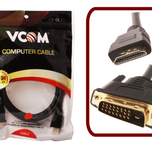 Vcom 1.8Mt Hdmı-M To Dvı 24+1 Erkek Gold Cg-481G