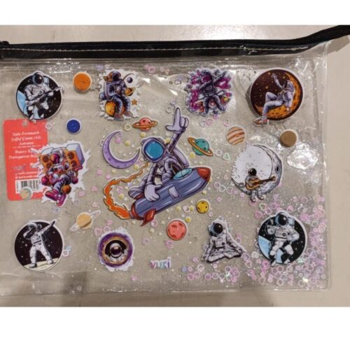 Vuki Fermuarlı Şeffaf Dosya Sulu A4 Astronot 1/S Vk-0073-07